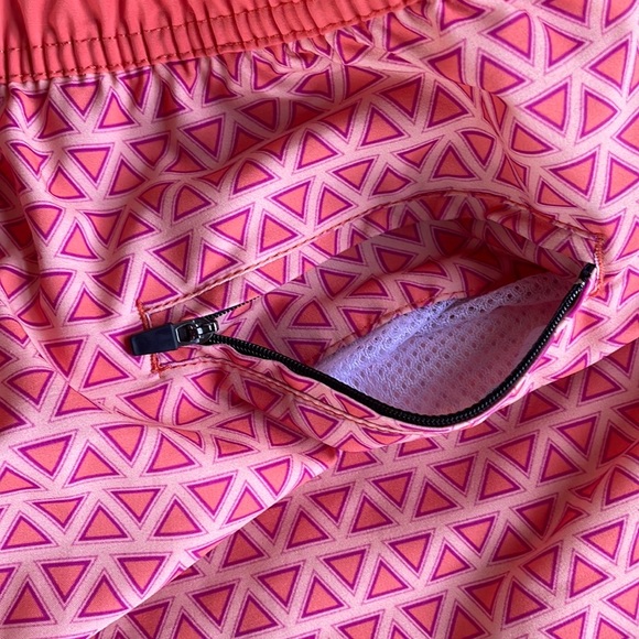 Quiet Storm since 1983 Men’s geometric print Coral Bathing suit trunks XXL XL - Picture 7 of 11